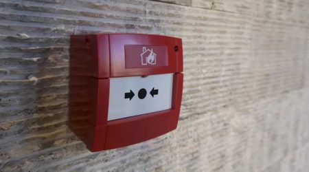 fire alarm button on wall