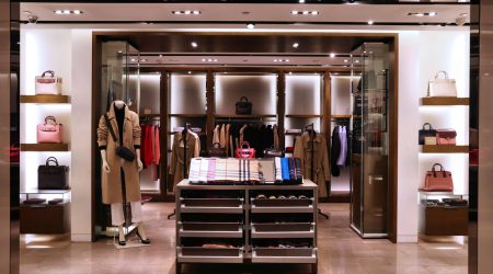 inside Burberry clothes store