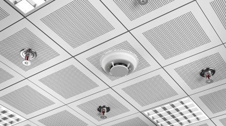 sprinkler system in office ceiling